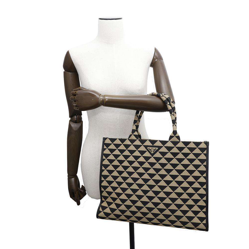 Prada Tote Bag Symbol Canvas Black - Picture 4 of 12